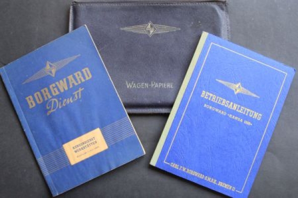 Borgward Hansa 1500 On-Boardmap with Ownermanual and Dealerindex 1951 (5470)