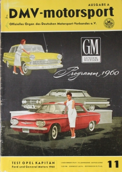DMV "Motorsport Ausgabe A" Motorracing-Magazine 1959 (2383)