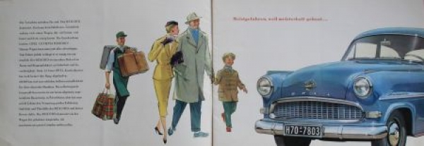Opel Olympia Rekord Modelprogram 1955 Carbrochure (6108)
