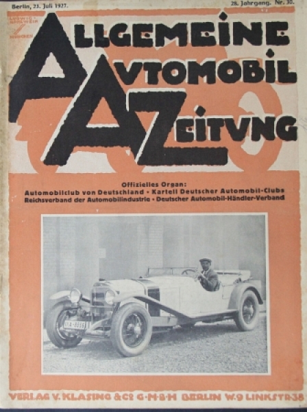 "Allgemeine Automobil-Zeitung" Automobile-Magazine 1927 (2385)