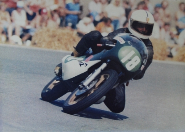 Frank Wendler at MZ-Motorbike 250 ccm 1964 original photo (2398)