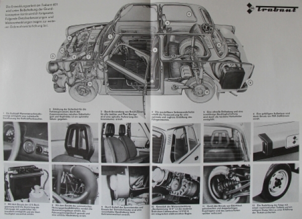 Trabant Modelprogram 1984  "Technische Weiterentwicklung" Carbrochure (2519)