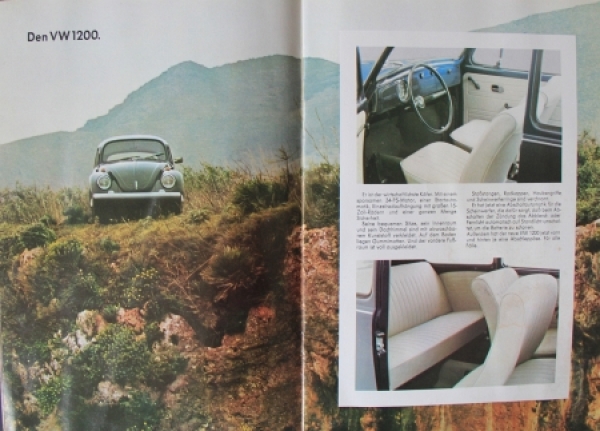 Volkswagen Beetle Modelprogram 1970 "Die Kaefer" Modelprogram Carbrochure (2524)