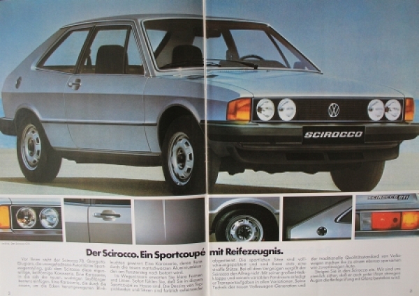 Volkswagen Scirocco Modelprogram 1978 Carbrprochure (2546)