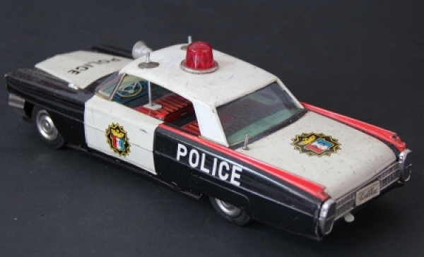 Ichiko Chevrolet Impala Policecar 1962 Tinmodel with Frictiondrive (2629)