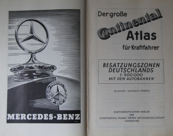 Continental Tires Roadmap 1948 "Der grosse Continental Atlas für Kraftfahrer - Besatzungszonen" (2654)
