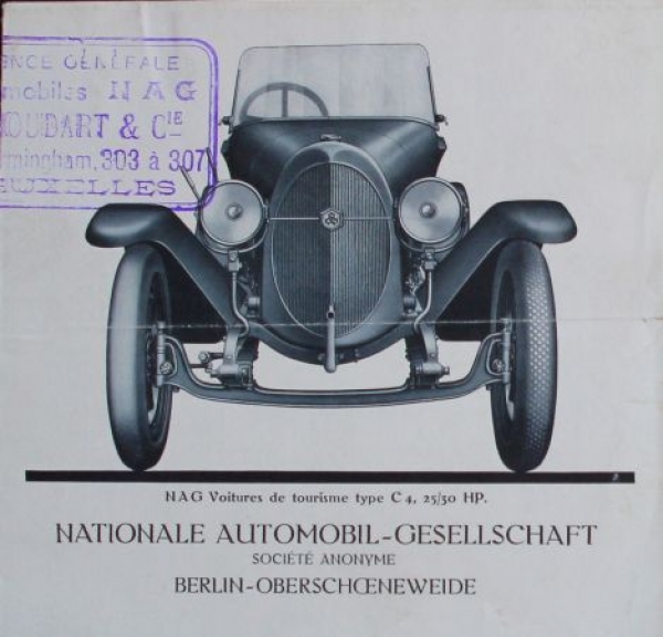 NAG 25/30 HP Modelprogram 1922 Carbrochure (6089)