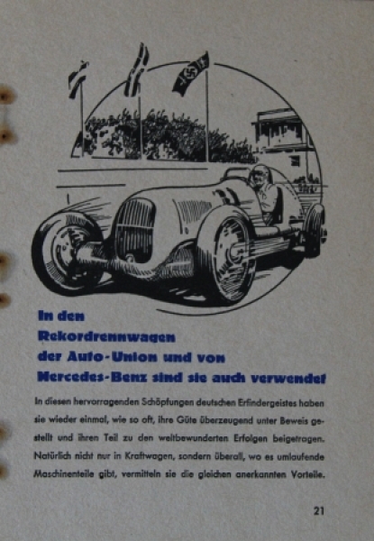 Vereinigte Kugellagerfabriken SKF "Gute Fahrt" Imagebrochure 1934 Spareparts-Catalogue (2751)
