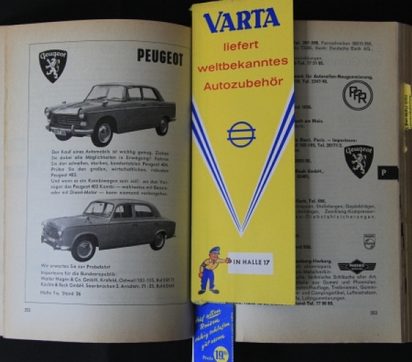 "Internationale Automobil und Motorradausstellung" Automobile-Exhibition-Catalog 1961 (2780)