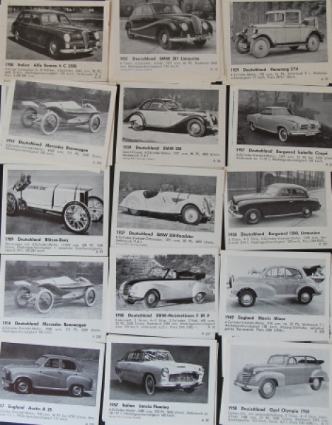 Wistue "Das Kraftfahrzeug" 1958 Stuennings Verlag 80 Scrappictures (2859)