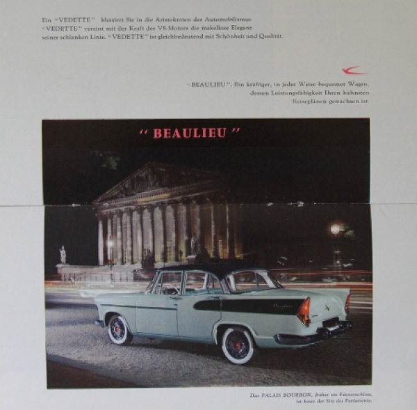 Simca Modelprogram 1958 Carbrochure (2937)