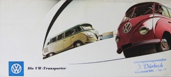 Volkswagen T1 Transporter Modelprogram 1956 Reuters-Drawings Carbrochure (2947)