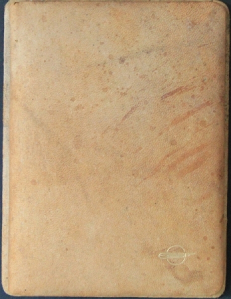 Opel Tablecalendar 1938 with papernotebook calfleather (3003)