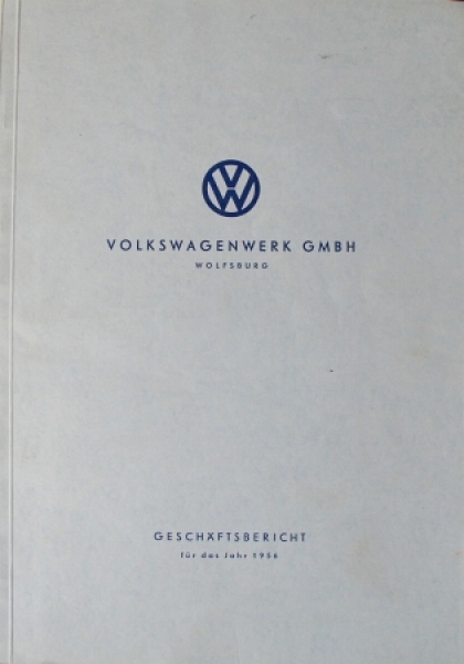 Volkswagen Geschäftsbericht 1956  VW-Werkschronik (3162)