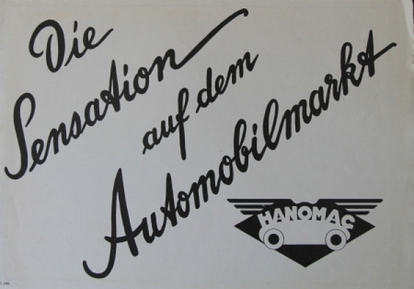 Hanomag Sedan Modelprogram 1926 Carbrochure (3213)