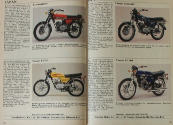 "Motorrad Katalog 78 - Serien- und Rennmaschinen" Motorbike-Yearbook 1978 (3233)