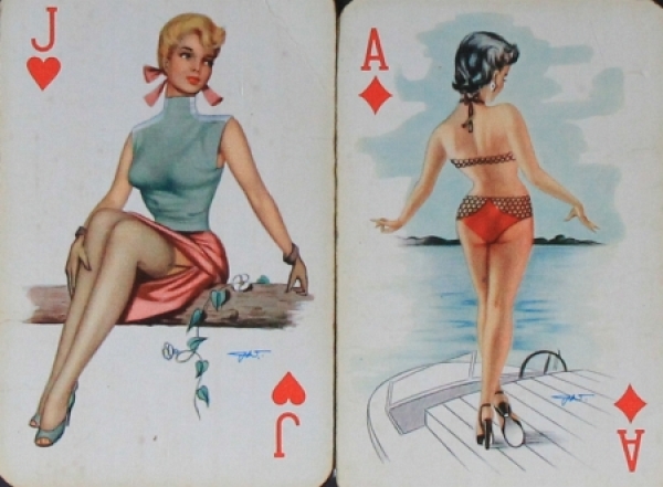 Darling "Pin-up Playing cards" 1956 Skatspiel (3274)