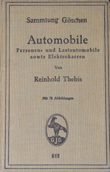 Thebis "Automobile, Personen- und Lastautomobile" Vehicletechnic 1926 (2286)
