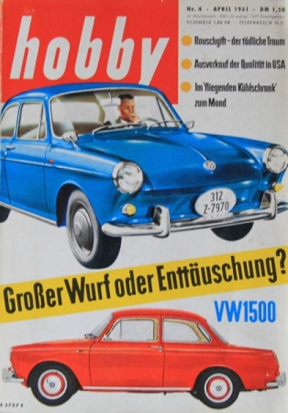 "Hobby - Das Magazin der Technik" 1961 Volkswagen 1500 Technical-Magazine (3320)