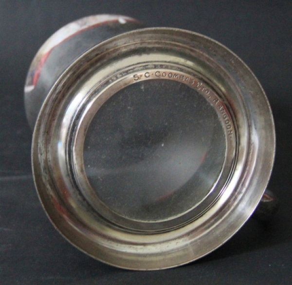 Racingsport 1913 Silbercup "RBC Chummery Races" Silvermug with glasbottom (3371)