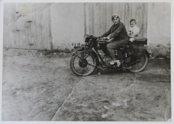 D-Rad R0/5 Motorrad Deutsche Industriewerke 1927 Originalfoto (3537)