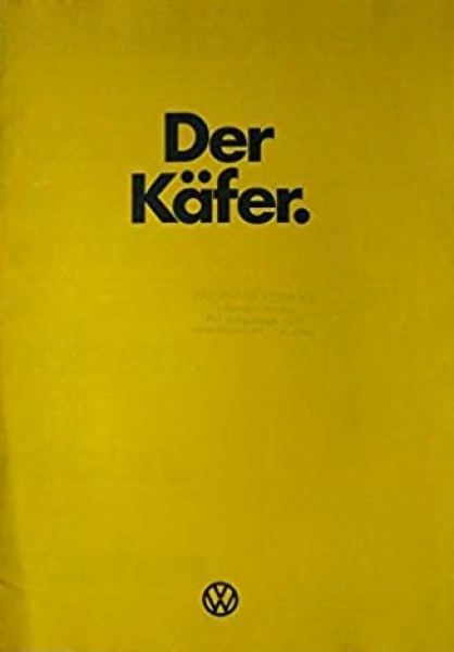 Volkswagen Käfer Modellprogramm 1977 Automobilprospekt (3605)