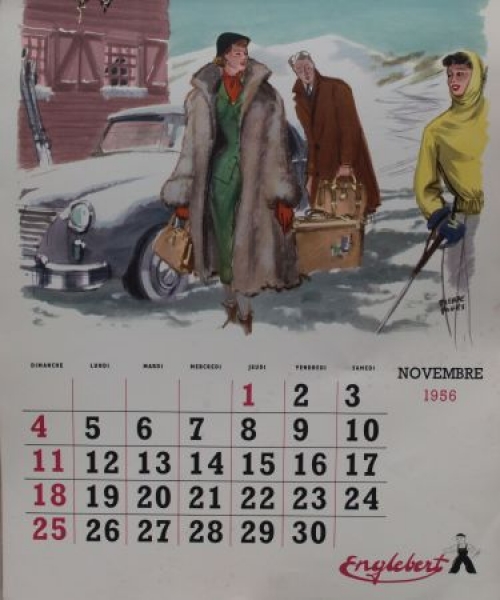 Englebert Tires Yearcalendar 1956 (3619)