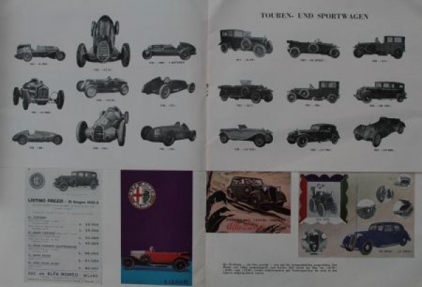 Alfa Romeo Modellprogramm 1959 "50 Anni di Alfa Romeo" Automobilprospekt (3613)