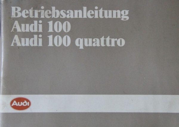 Audi 100 Quattro 1985 Betriebsanleitung (3632)