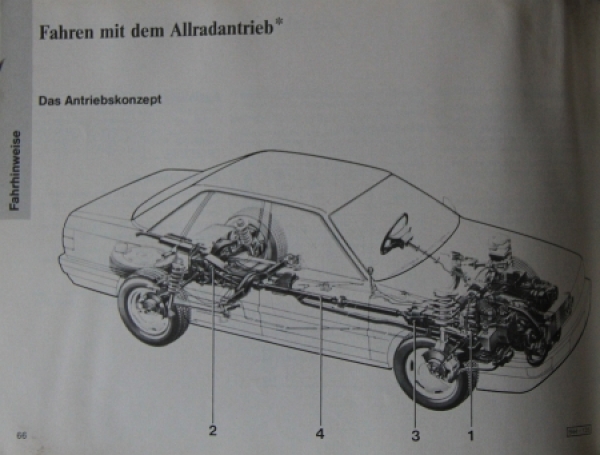 Audi 100 Quattro 1985 Betriebsanleitung (3632)