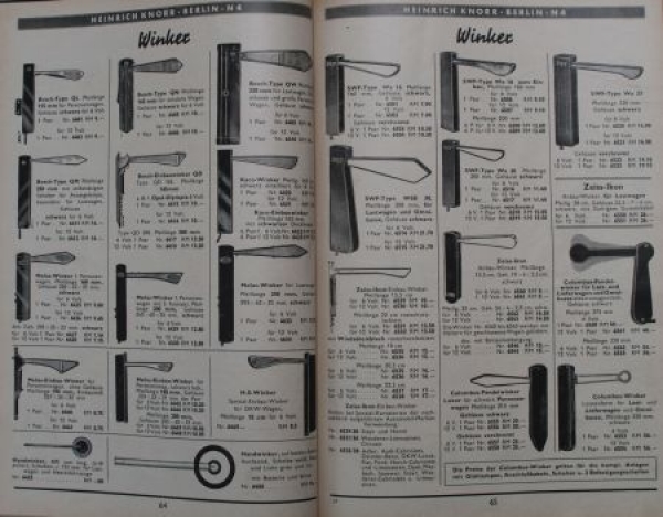 Knorr "Automobil Ausruestung und Ersatzteile" Vehicle-Sparepart-Catalogue 1936 (3640)