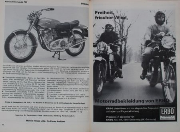 "Motorrad Katalog 71/72 - Serien- und Rennmaschinen" Motorbike-Yearbook 1971 (3647)