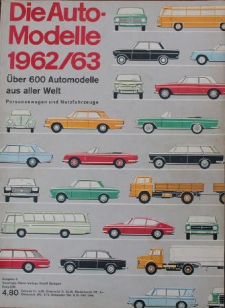 "Die Auto-Modelle Katalog 1962/63" Automobil-Yearbook (4185)