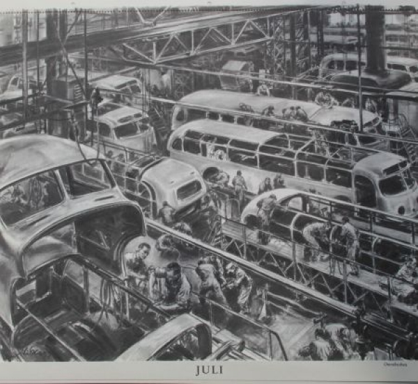 Mercedes-Benz Advertising-Calendar 1955 Liska (3660)