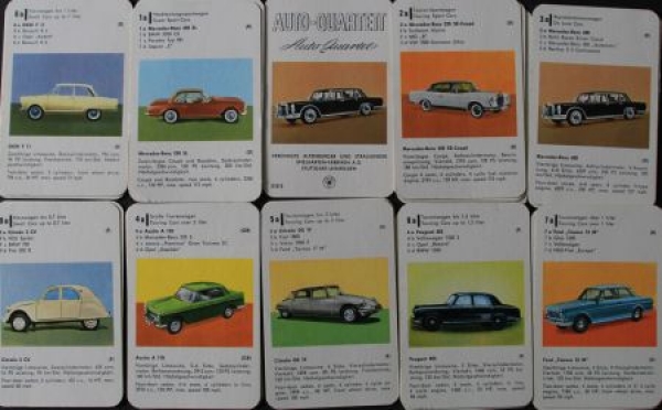 Altenburg  Spielkarten "Auto-Quartett" 1963 Cardgame (2158)