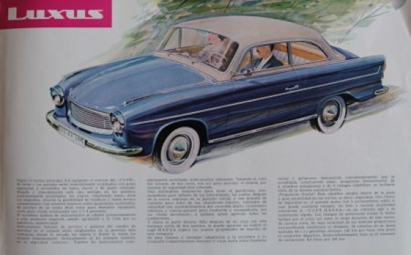 Goliath Hansa 1100 Coupe Luxus Modelprogram 1956 Carbrochure (3685)