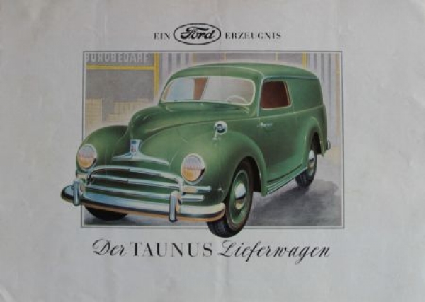 Ford Taunus Commercialcar Modelprogram 1950 Carbrochure (4138)