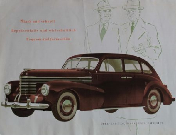 Opel Kapitaen Modelprogram 1939 Carbrochure (3686)