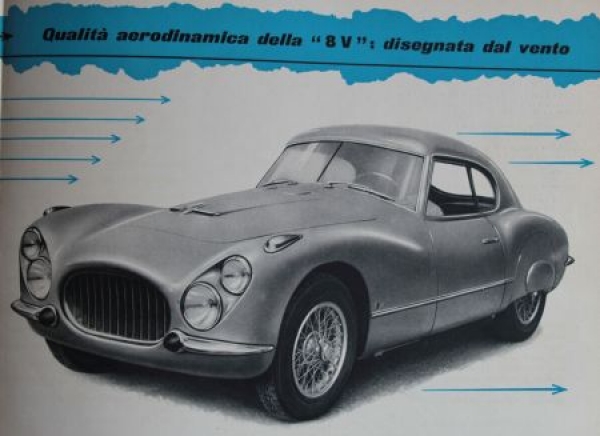 Fiat 8V 2 Posti 8 Cylindre Modelprogram 1953 Carbrochure (3693)
