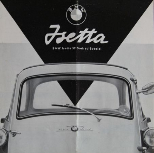 BMW Isetta Dreirad Spezial Modelprogram 1959 Carbrochure (3592)