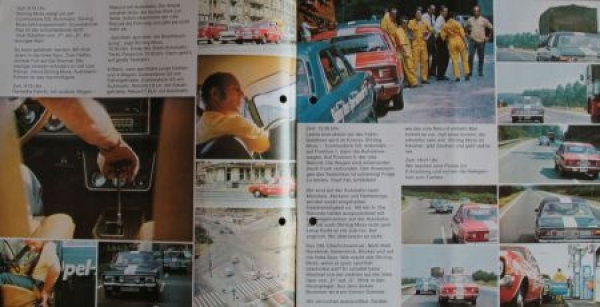 Opel Rekord Modelprogram 1968 "Stirling Moss Automatic-Test" Carbrochure with Stirling Moss Autograph (1404)