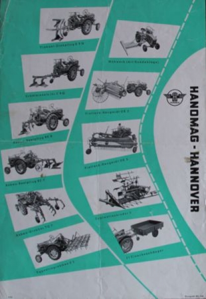 Hanomag Combitrac R12KB Modelprogram 1955 Tractorbrochure (3704)
