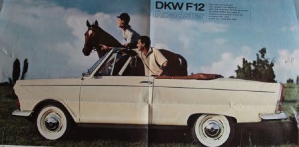 DKW F12 Roadster Sportive Modelprogram 1964 Carbrochure (3718)