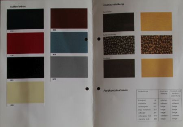 Fiat 124 Pininfarina Spider Europa 1982 Farbkarte (3721)