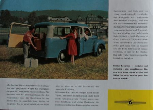 Barkas V 901 Van Modelprogram 1960 Truckbrochure (3730)