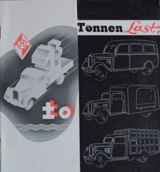 Hansa-Lloyd 1 to. Diesel Modelprogram 1937 Truckbrochure (3745)