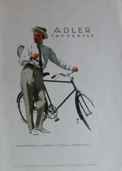 Adler Bikes 1928 Hohlwein original advertisingposter (4348)
