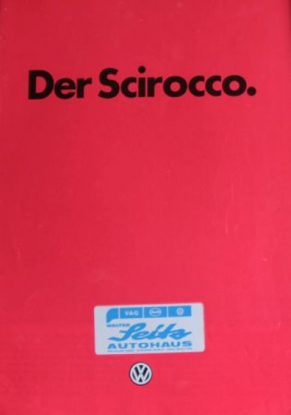 Volkswagen Scirocco Modellprogramm 1981 Automobilprospekt (3756)