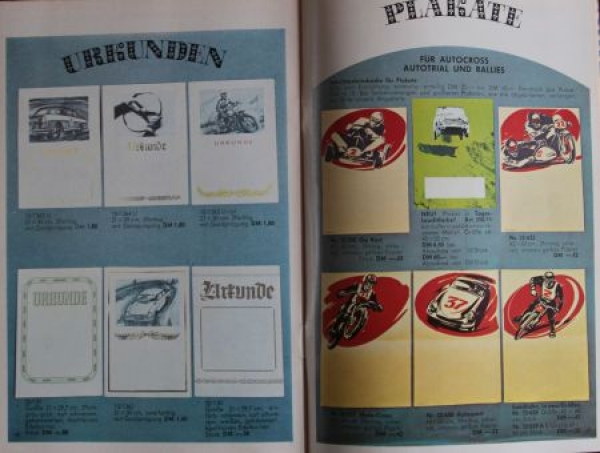 Fahnen-Fleck Program 1966 "Programm für Club und Sport" Motorracing-Catalog (3791)