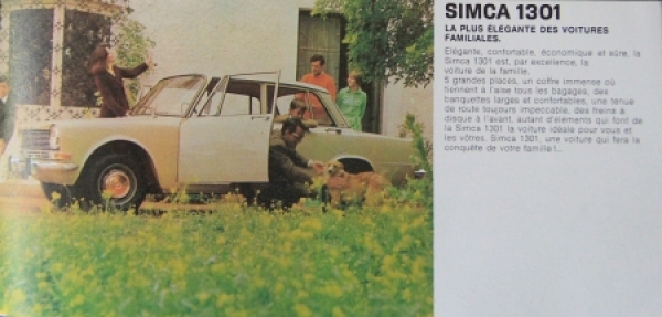 Simca Modelprogram 1967 Carbrochure (3789)